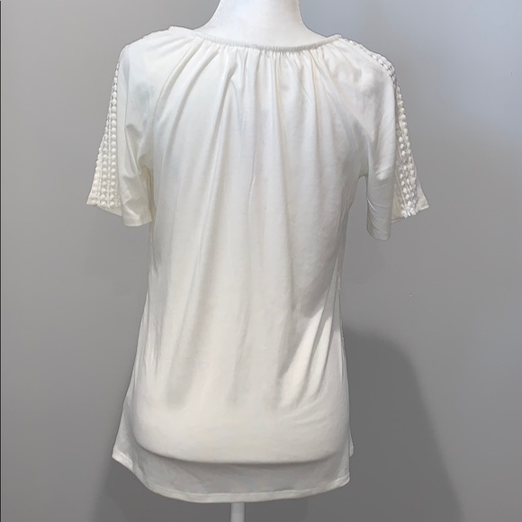 NY Collection White Lace-Front Shirt Size … - Picture 3 of 6